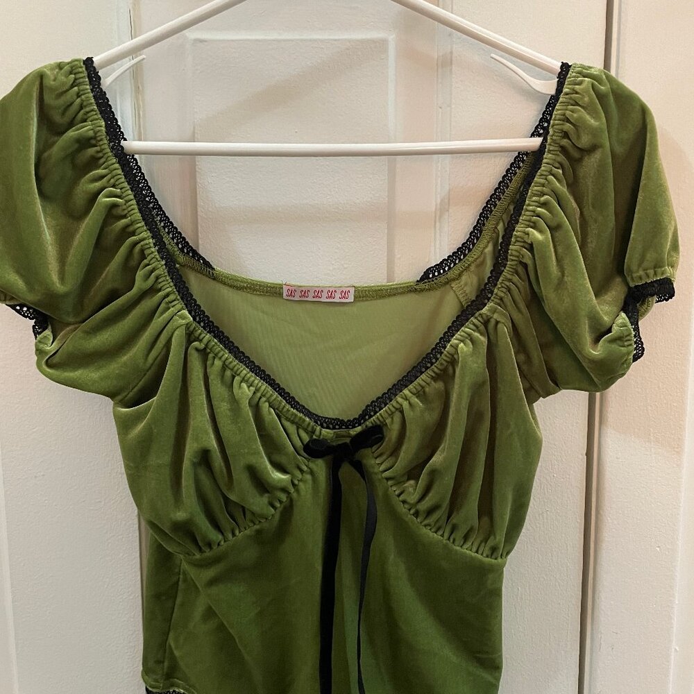 Sophie Antonia Scott Black Grape Crop Top